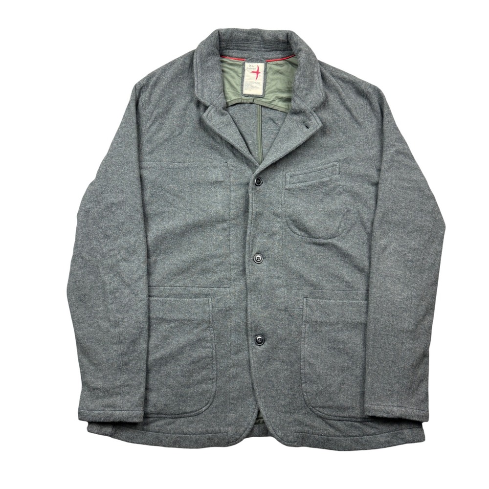 Relwen Trap Blazer Mens XL Gray Cotton Unstructured Sport Coat Jacket